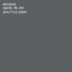 #5C6063 - Shuttle Gray Color Image